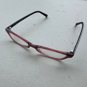 Diane Von Furstenburg Subtle Cat-Eye Rectangle Frame Graphic Temple Eyeglasses